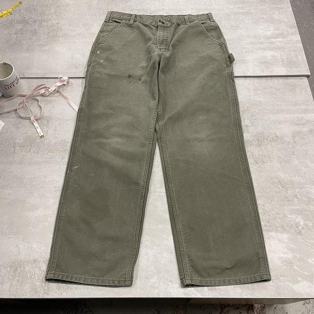 Green Carhartt carpenter jeans W34