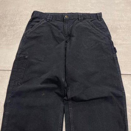 Black / navy Carhartt carpenter pants W34L30